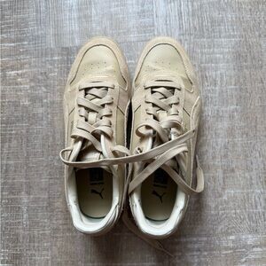 Puma Beige Platform Sneakers